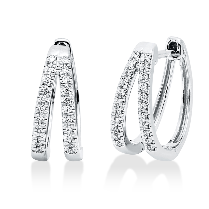 Image 90004995 - Creolen 18 kt WG, 44 Brillanten 0,12 ct, TW-si =*=*= Unterkategorie: Modern Woman, ...