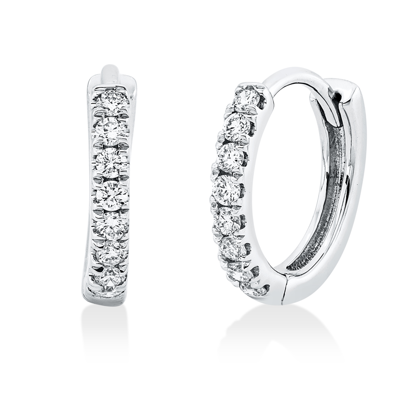 Image 90005008 - Creolen 18 kt WG, 16 Brillanten 0,17 ct, TW-si, H:10,9 mm, B:11,6 mm, S:1,8 ...