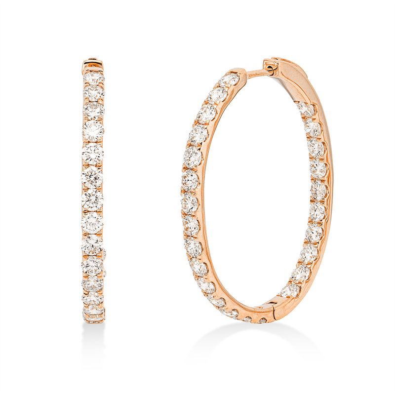 Image 90005009 - Creolen 18 kt RG, 50 Brillanten 3,69 ct, TW-si =*=*= Unterkategorie: Exklusiv, ...