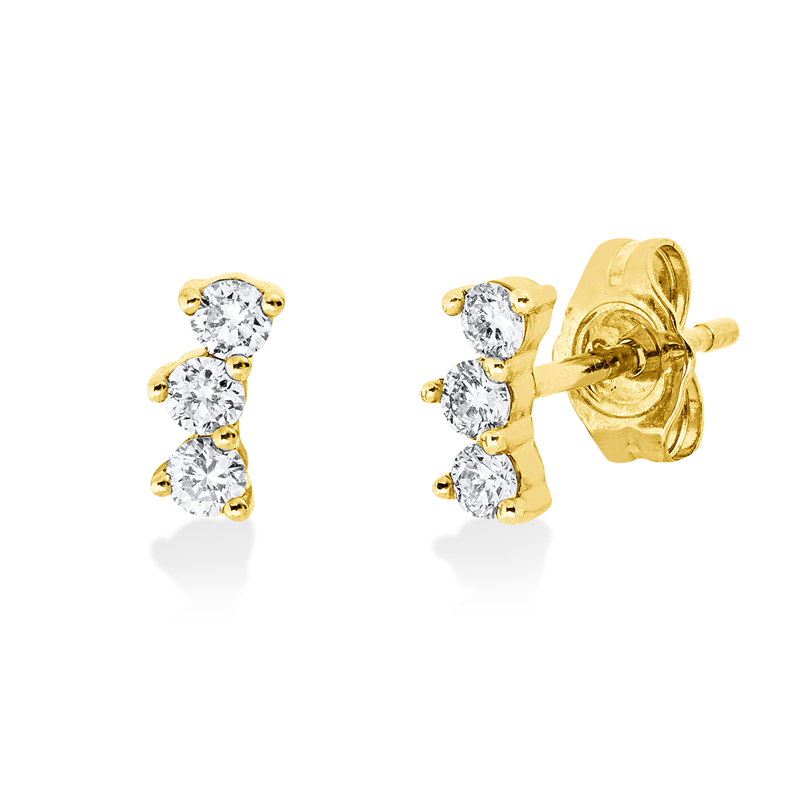 Image 90005014 - Ohrstecker 14 kt GG, 6 Brillanten 0,24 ct, I-si =*=*= Unterkategorie: Modern Woman, ...