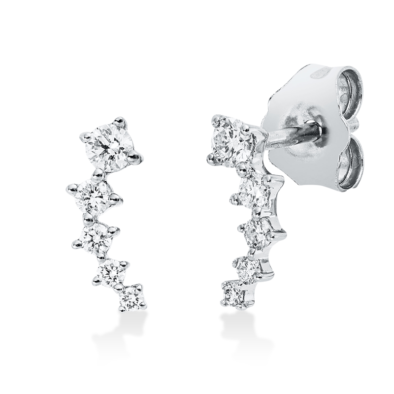 Image 90005019 - Ohrstecker 18 kt WG, 6 Brillanten 0,13 ct, TW-si, 4 Brillanten 0,03 ct, ...