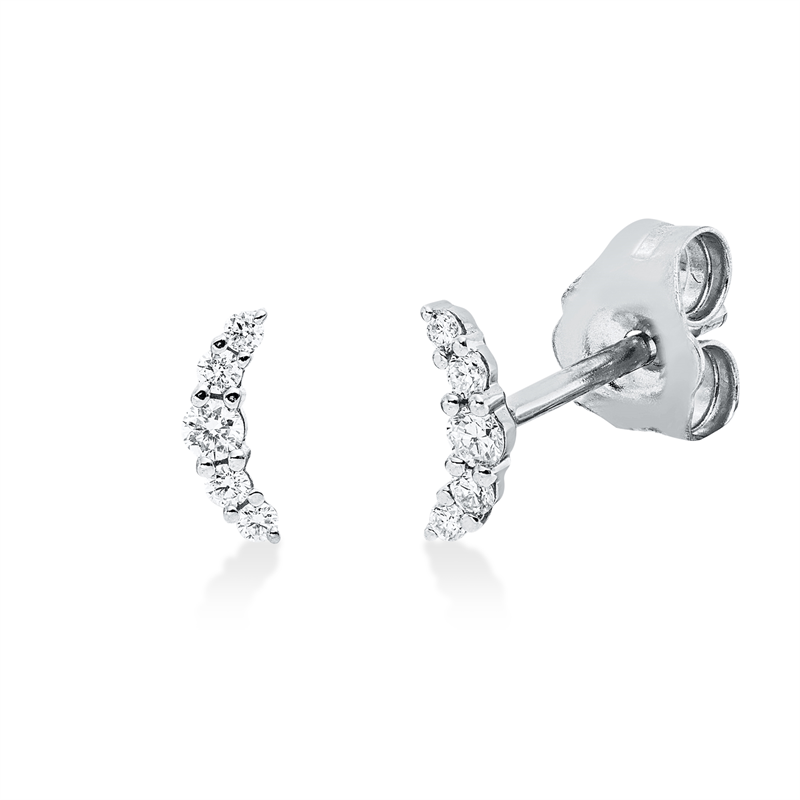 Image 90005022 - Ohrstecker 18 kt WG, 4 Brillanten 0,03 ct, TW-si, 2 Brillanten 0,04 ct, TW-si, 4 ...