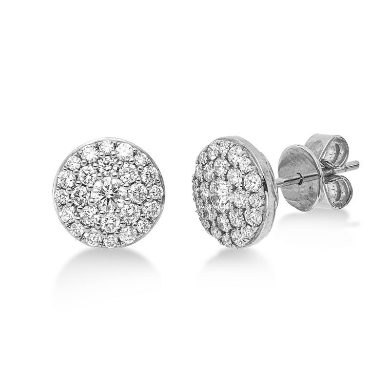 Image 90005153 - Ohrstecker 18 kt WG, 2 Brillanten 0,18 ct, TW-si, 48 Brillanten 0,58 ct, ...