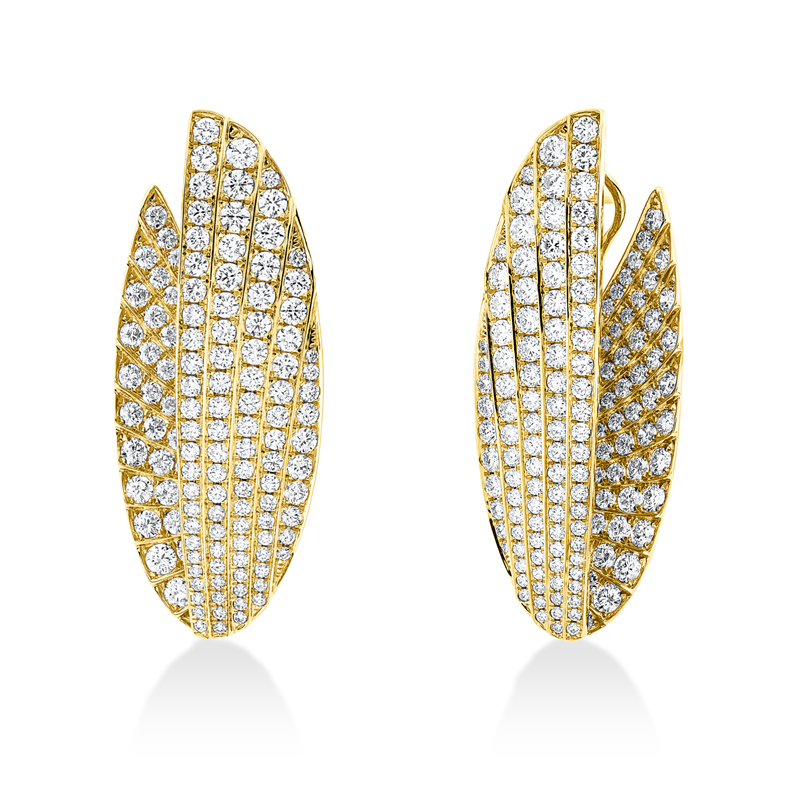 Image 90005264 - Creolen 18 kt GG, 340 Brillanten 10,21 ct, TW-vsi, H:50,0 mm, B:18,2 mm, S:13,8 ...