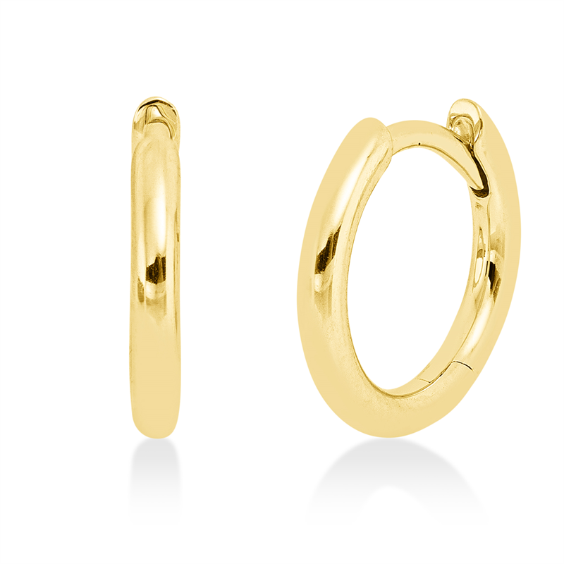 Image 90005324 - Creolen 18 kt GG, H:11,1 mm, B:11,9 mm, S:1,7 mm =*=*= Unterkategorie: Plain, ...