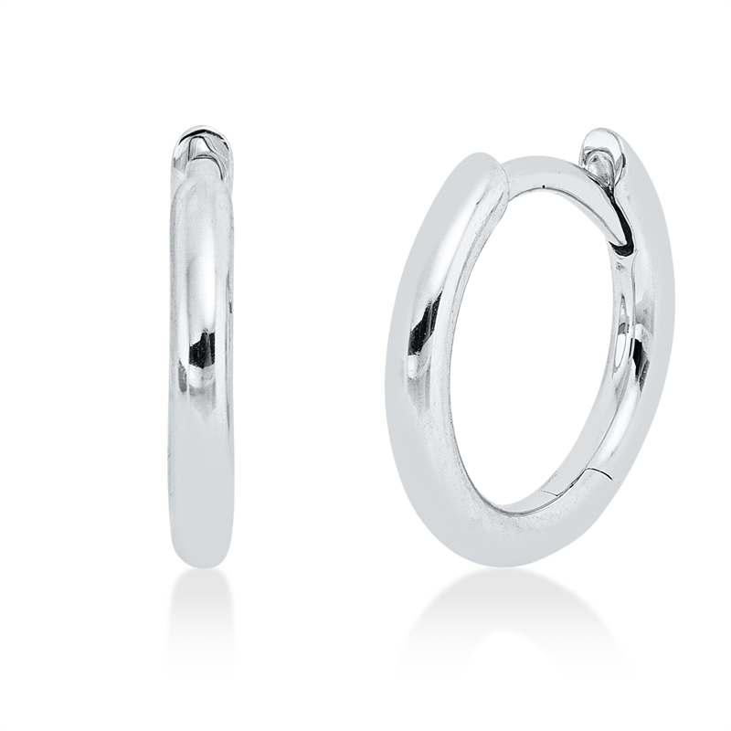 Image 90005327 - Creolen 18 kt WG, H:11,1 mm, B:11,9 mm, S:1,7 mm =*=*= Unterkategorie: Plain, ...