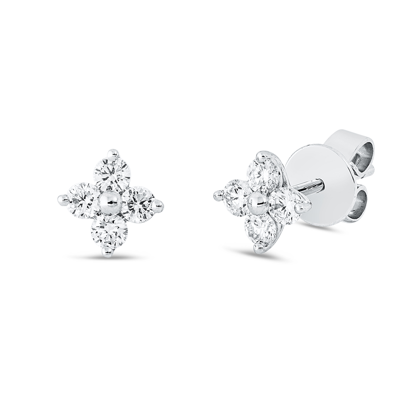 Image 90005033 - Ohrstecker 18 kt WG, 8 Brillanten 0,30 ct, TW-vsi/si, H:6,0 mm, B:6,0 mm, S:2,8 ...