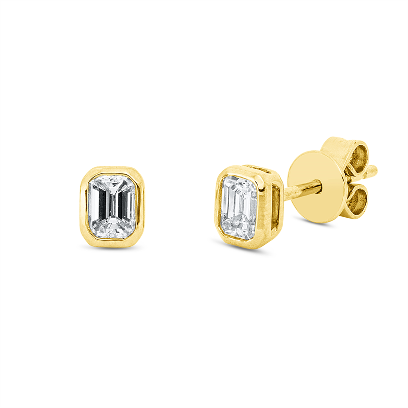 Image 90005036 - Ohrstecker Zarge 18 kt GG, 2 Sm.schliff 0,41 ct, TW-si =*=*= Unterkategorie: Solitaire, ...