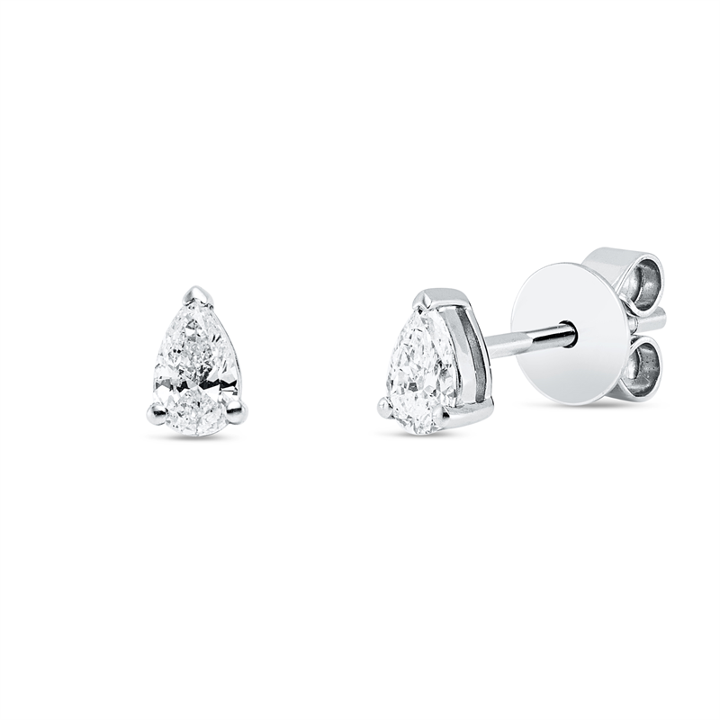 Image 90007684 - Ohrstecker 3er-Krappe 14 kt WG, 2 Tropfen 0,36 ct, TW-vsi/si, H:5,4 mm, B:3,3 mm, S:3,6 ...
