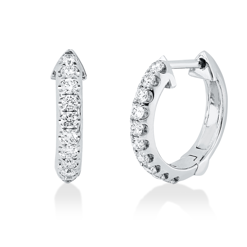 Image 90007152 - Creolen 14 kt WG, 20 Brillanten 0,49 ct, TW-si =*=*= Unterkategorie: Modern Woman, ...