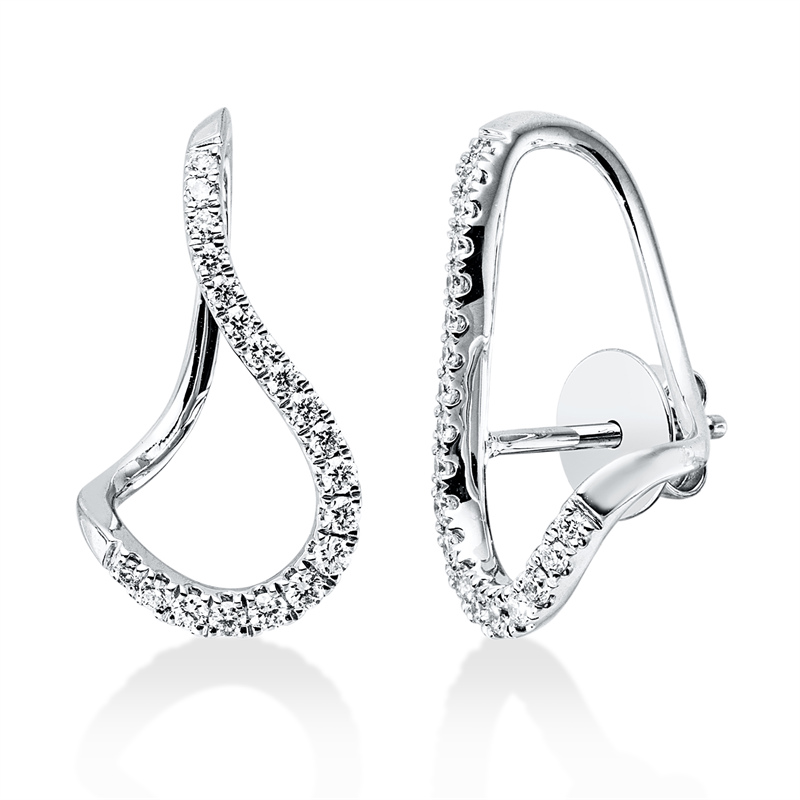 Image 90007578 - Ohrschmuck 18 kt WG, 38 Brillanten 0,30 ct, TW-si, H:18,8 mm, B:10,0 mm, S:8,1 ...