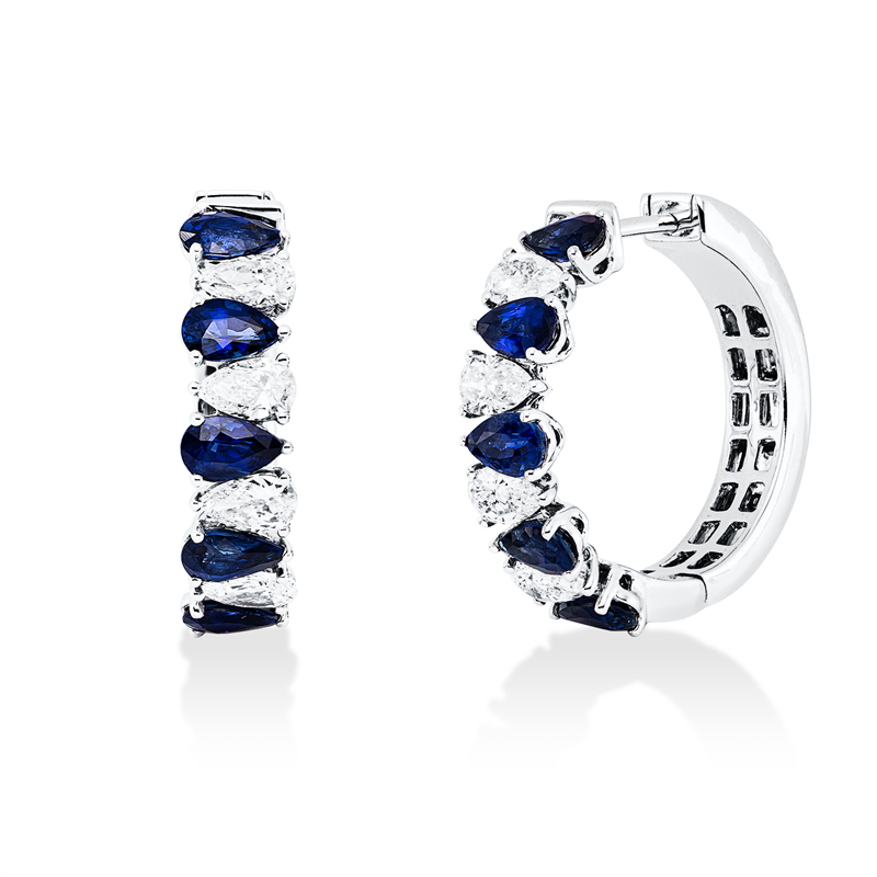 Image 90007412 - Ohrschmuck 18 kt WG, 346 Brillanten 2,52 ct, TW-vsi, H:73,7 mm, B:14,0 mm, S:2,1 ...