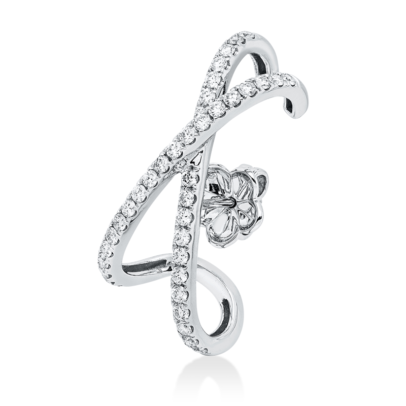 Image 90007420 - Ohrstecker 18 kt WG, Einzelstück, 38 Brillanten 0,57 ct, TW-si =*=*= Unterkategorie: ...