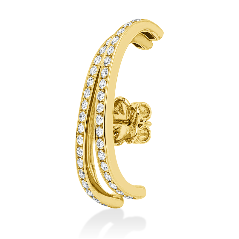 Image 90007421 - Ohrstecker 18 kt GG, Einzelstück, 38 Brillanten 0,58 ct, TW-vsi =*=*= Unterkategorie: ...