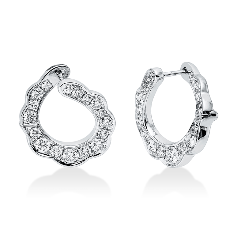 Image 90007902 - Ohrschmuck 18 kt WG, 6 Brillanten 0,55 ct, TW-si, 28 Brillanten 0,97 ct, ...