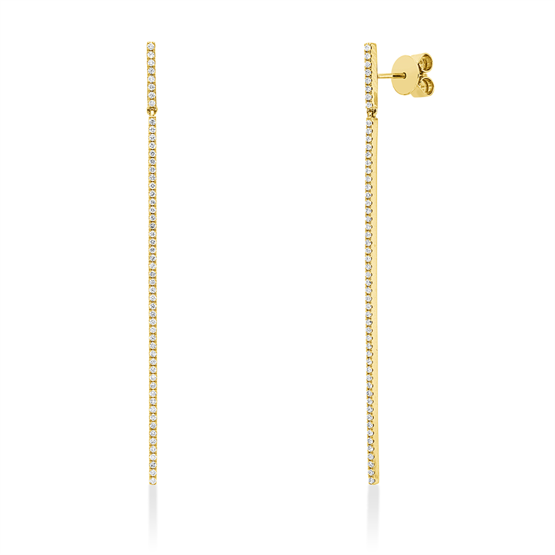 Image 90007917 - Ohrschmuck 18 kt GG, 108 Brillanten 0,58 ct, TW-si, H:65,5 mm, B:1,1 mm, S:1,6 ...