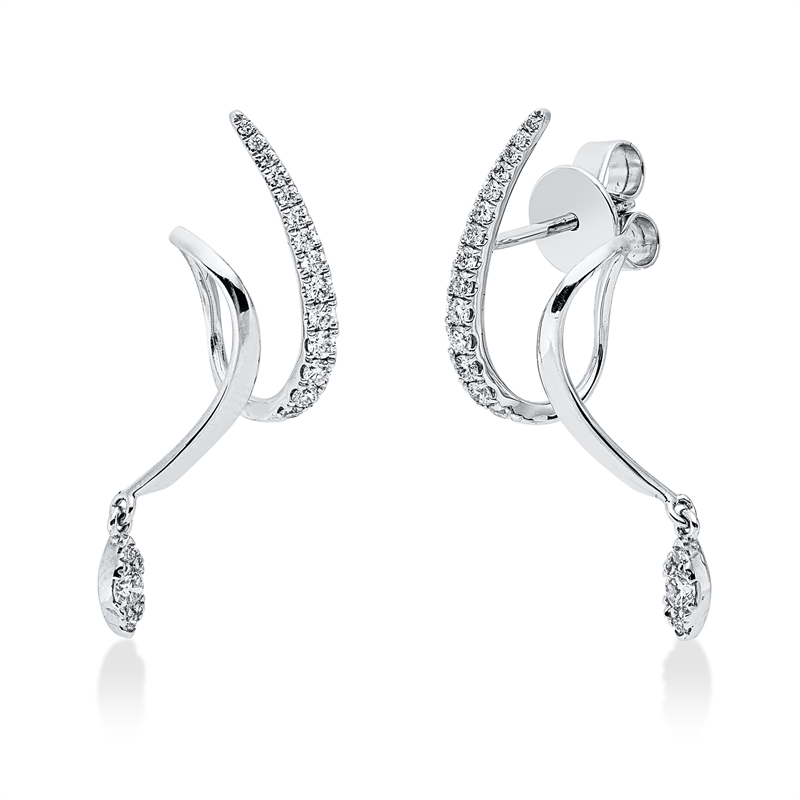 Image 90007933 - Ohrschmuck 18 kt WG, 10 Brillanten 0,12 ct, TW-si, 2 Brillanten 0,09 ct, TW-si, 22 ...