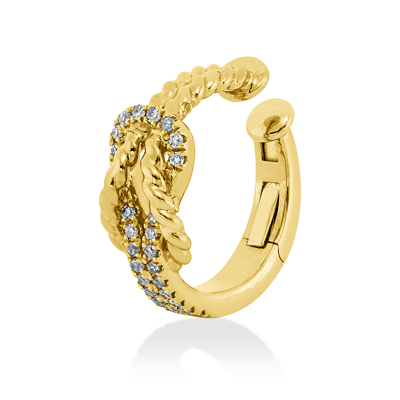 Image 90007943 - Ohrmansch. 18 kt GG WG, Einzelstück, 26 Diamanten 0,08 ct, W-si, H:14,9 mm, B:15,3 mm, ...