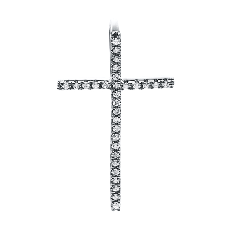 Image 90005350 - Anhänger 18 kt WG Kreuz, mit Öse, 30 Brillanten 0,05 ct, TW-si =*=*= Unterkategorie: ...