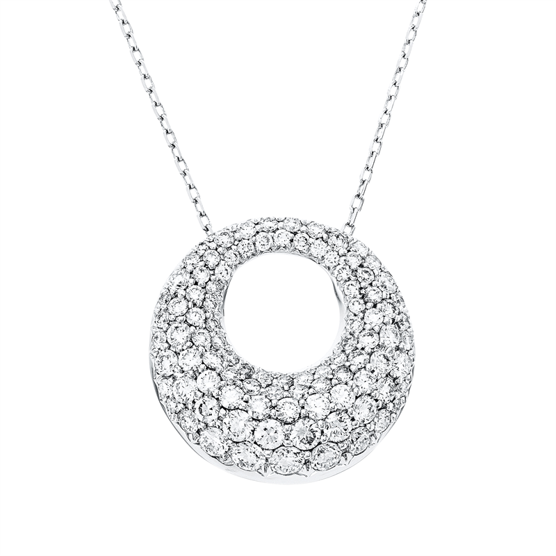 Image 90005354 - Anhänger 18 kt WG, 94 Brillanten 1,27 ct, TW-vsi, H:17,9 mm, B:17,6 ...