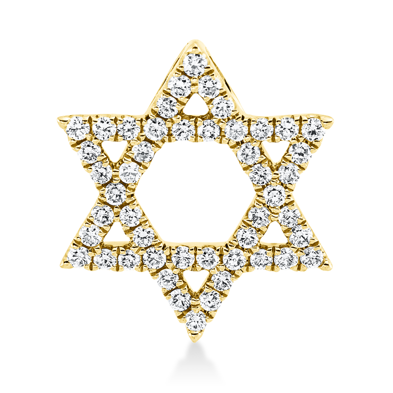 Image 90007395 - Anhänger 18 kt GG Davidstern, 48 Brillanten 0,33 ct, TW-vsi/si =*=*= Unterkategorie: ...
