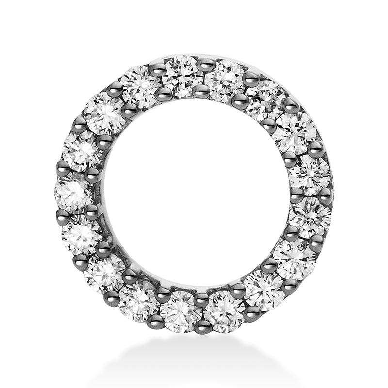 Image 90007396 - Anhänger 18 kt WG Kreis, 17 Brillanten 0,50 ct, TW-si =*=*= Unterkategorie: Modern ...