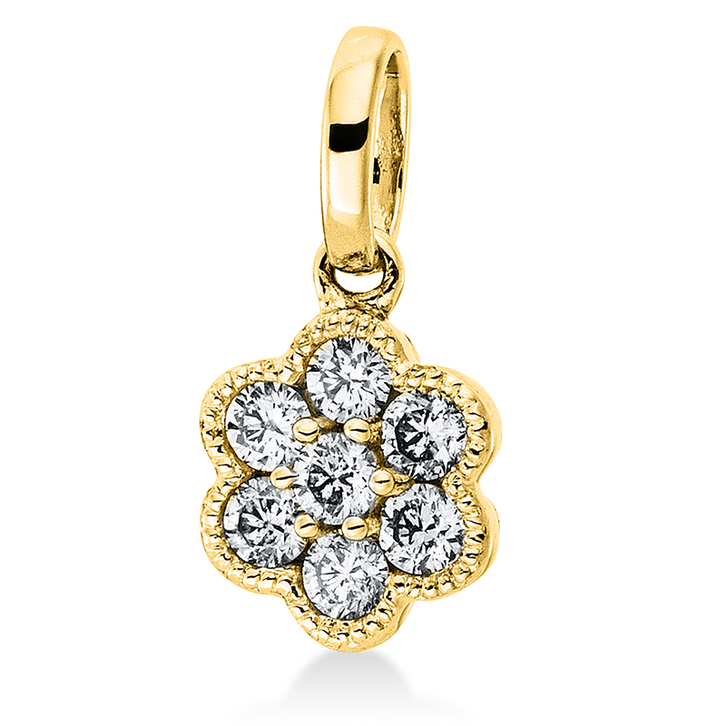 Image Anhänger 18 kt GG, mit Öse, 7 Brillanten 0,18 ct, TW-si. Unverbindliche ...