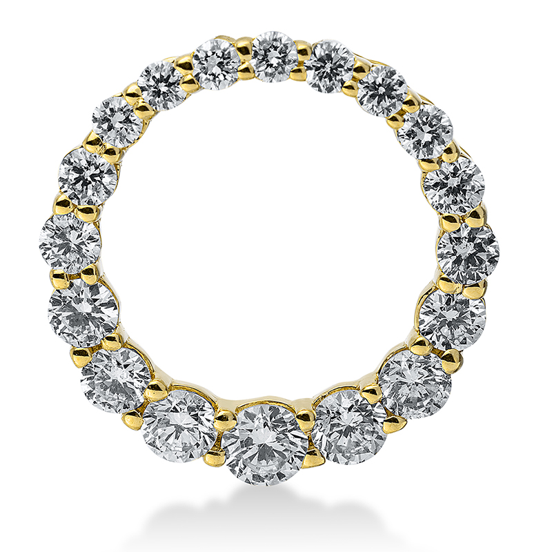 Image 90007217 - Anhänger 18 kt GG Kreis, 18 Brillanten 0,45 ct, TW-si =*=*= Unterkategorie: Modern ...