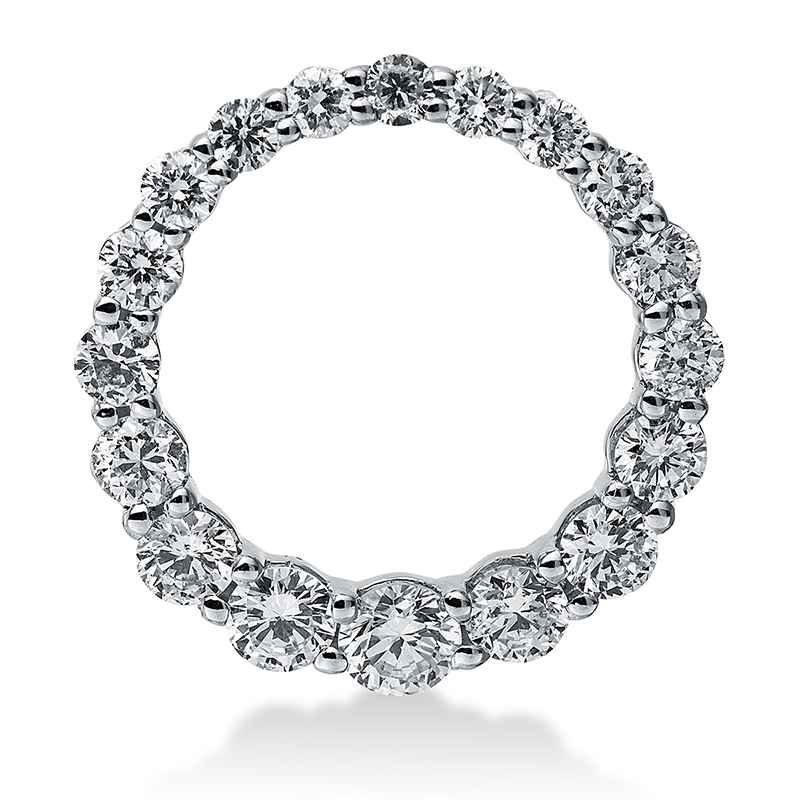 Image 90007218 - Anhänger 18 kt WG Kreis, 18 Brillanten 0,45 ct, TW-si, S:3,3 mm, Ø:13,0 ...