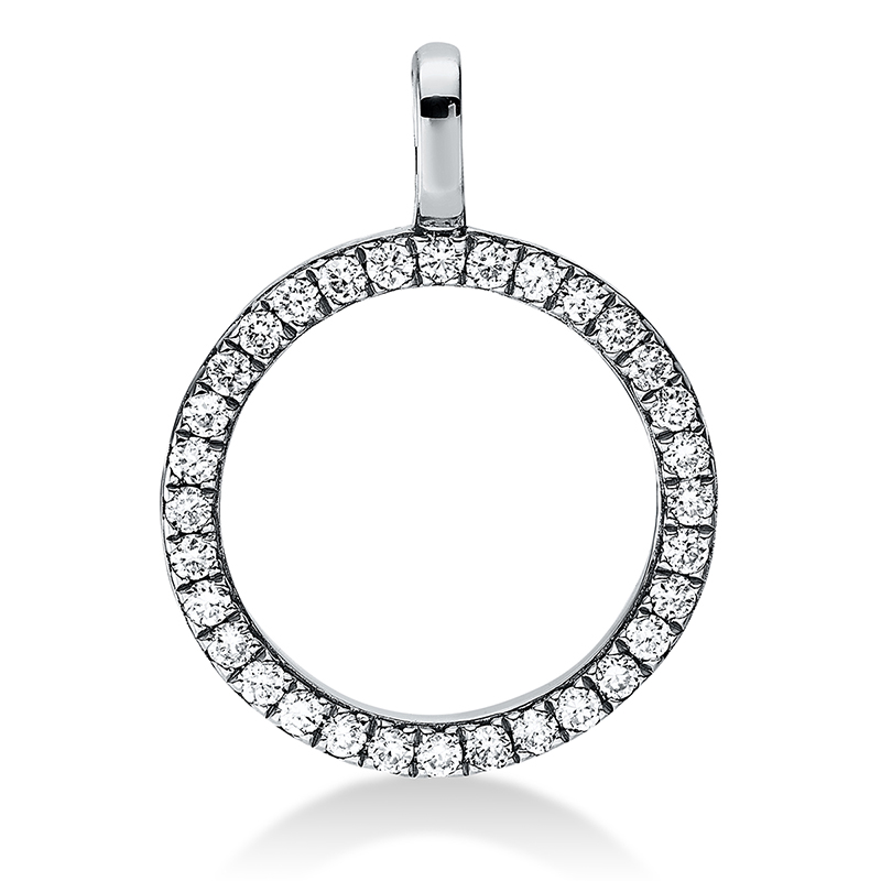 Image 90007223 - Anhänger 18 kt WG Kreis, mit Öse, 32 Brillanten 0,16 ct, TW-si =*=*= Unterkategorie: ...