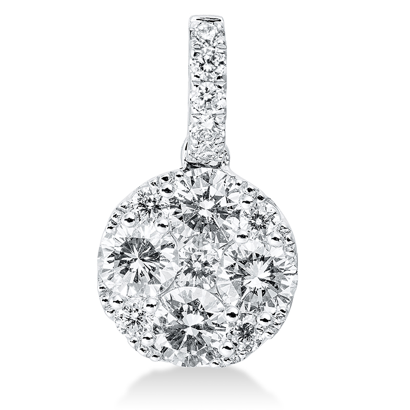 Image 90007236 - Anhänger 18 kt WG, mit Öse, 4 Brillanten 0,47 ct, TW-si, 10 Brillanten 0,11 ct, ...