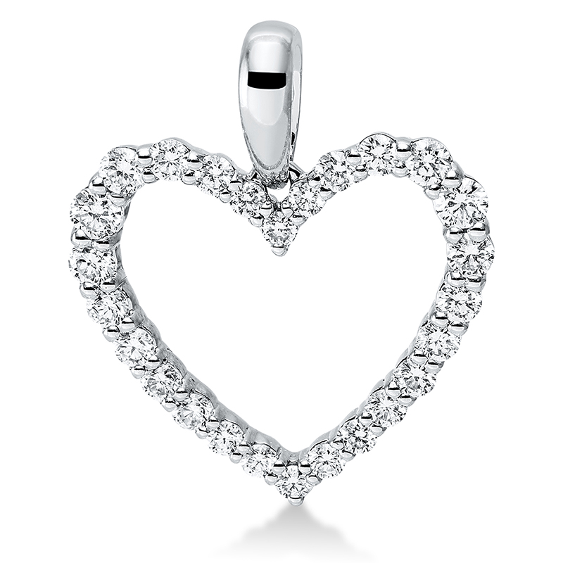 Image 90005382 - Anhänger 18 kt WG Herz, 8 Brillanten 0,06 ct, TW-si, 18 Brillanten 0,25 ct, TW-si, ...