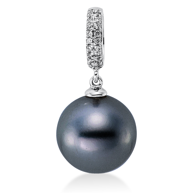 Image 90007323 - Anhänger 18 kt WG, 18 Brillanten 0,05 ct, W-si, 1 TA dunkel 10 ...