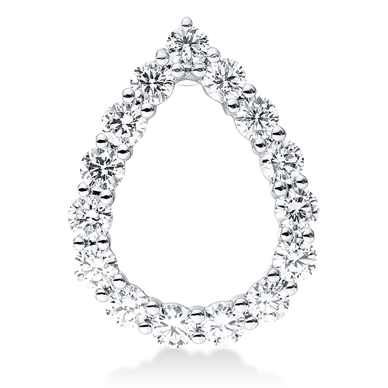 Image 90005047 - Anhänger 18 kt WG Tropfen, 15 Brillanten 0,75 ct, TW-si =*=*= Unterkategorie: Modern ...