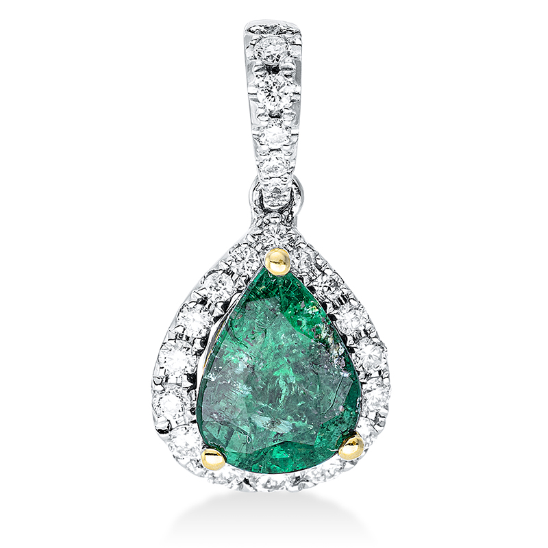 Image 90005048 - Anhänger 18 kt WG GG, mit Öse, 18 Brillanten 0,22 ct, TW-si, 3 Brillanten 0,09 ct, ...