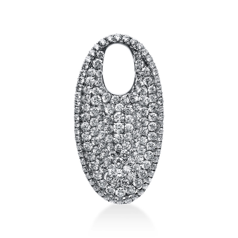 Image 90005051 - Anhänger 18 kt WG, mit Öse, 107 Brillanten 1,54 ct, TW-si, 10 Brillanten 0,25 ct, ...