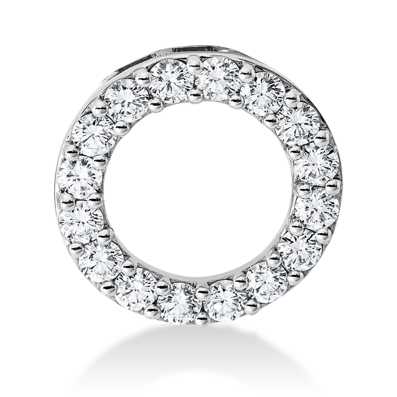 Image 90005055 - Anhänger 18 kt WG Kreis, 16 Brillanten 0,87 ct, TW-si, S:3,5 mm, Ø:15,3 ...