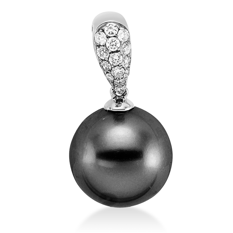 Image 90005058 - Anhänger 18 kt WG, 14 Brillanten 0,12 ct, TW-si, 1 TA dunkel 11 ...