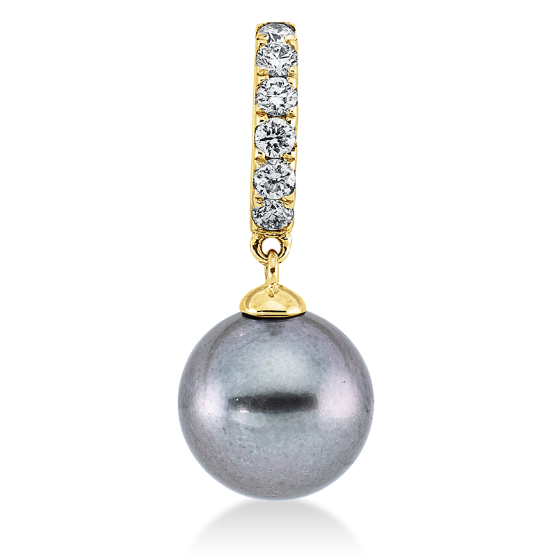 Image 90005059 - Anhänger 18 kt GG, mit Öse, 6 Brillanten 0,11 ct, W-si, 1 TA silbergrau 8 ...