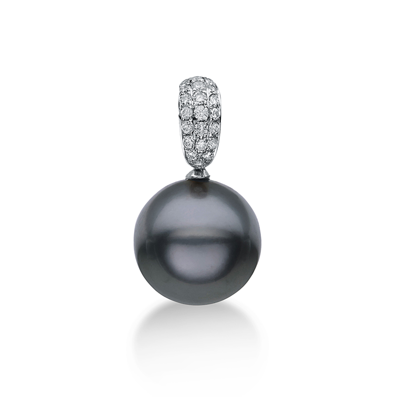 Image 90005070 - Anhänger 18 kt WG, 21 Brillanten 0,12 ct, W-si, 1 TA dunkel 9,5 ...