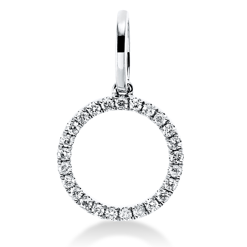 Image 90007215 - Anhänger 18 kt WG Kreis, mit Öse, 25 Brillanten 0,11 ct, TW-si =*=*= Unterkategorie: ...