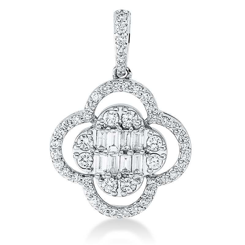 Image 90005138 - Anhänger 18 kt WG, mit Öse, 2 Brillanten 0,01 ct, TW-si, 8 Brillanten 0,14 ct, TW-si, 8 ...