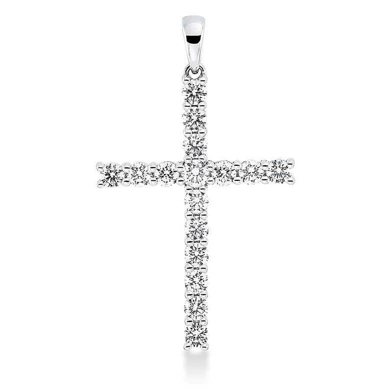 Image 90005122 - Anhänger 18 kt WG Kreuz, mit Öse, 16 Brillanten 1,36 ct, W-si =*=*= Unterkategorie: ...