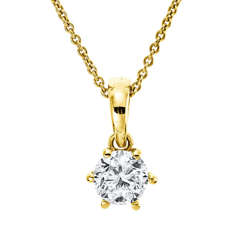 Image 90005123 - Anhänger 6er-Krappe 14 kt GG mit Öse, EDR E2112157423, 1 Brill. 1,00 ct, ...