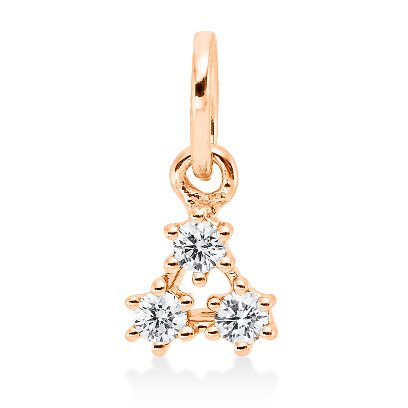 Image 90007174 - Anhänger 18 kt RG, mit Öse, 3 Brillanten 0,07 ct, TW-si =*=*= Unterkategorie: Modern ...