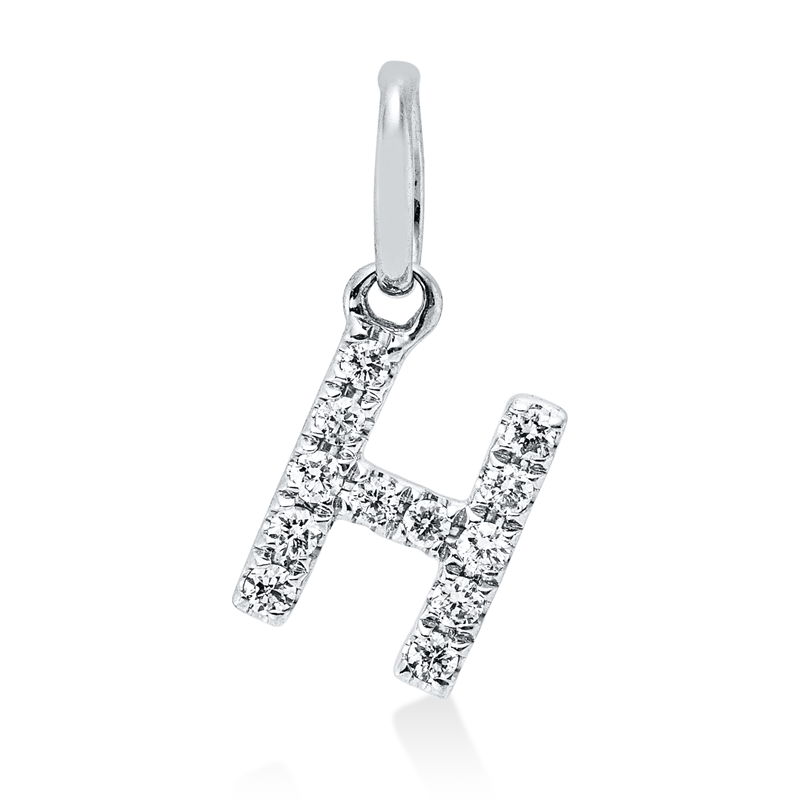 Image 90007175 - Anhänger 18 kt WG H, mit Öse, 12 Brillanten 0,05 ct, W-si =*=*= Unterkategorie: ...