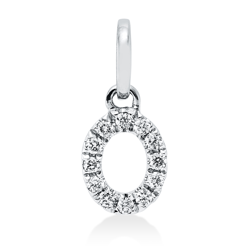 Image 90007176 - Anhänger 18 kt WG O, mit Öse, 12 Brillanten 0,05 ct, W-si =*=*= Unterkategorie: ...