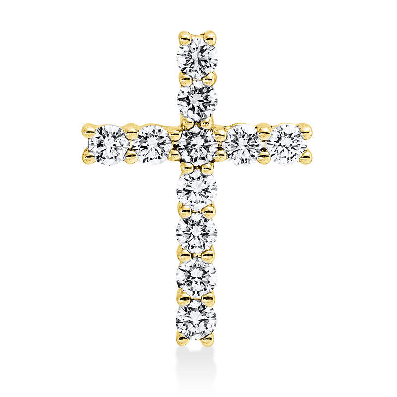 Image 90007186 - Anhänger 18 kt GG, 11 Brillanten 0,48 ct, TW-si =*=*= Unterkategorie: Kreuz, ...