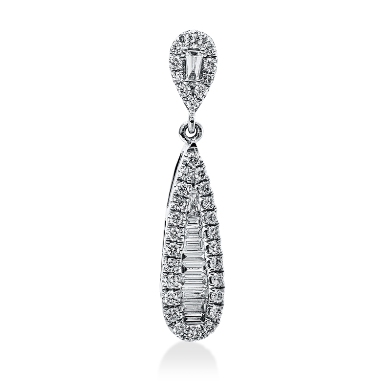 Image 90008585 - Anhänger 18 kt WG, 34 Brillanten 0,25 ct, TW-si, 2 Trapeze 0,04 ct, TW-si, 9 Baguette ...