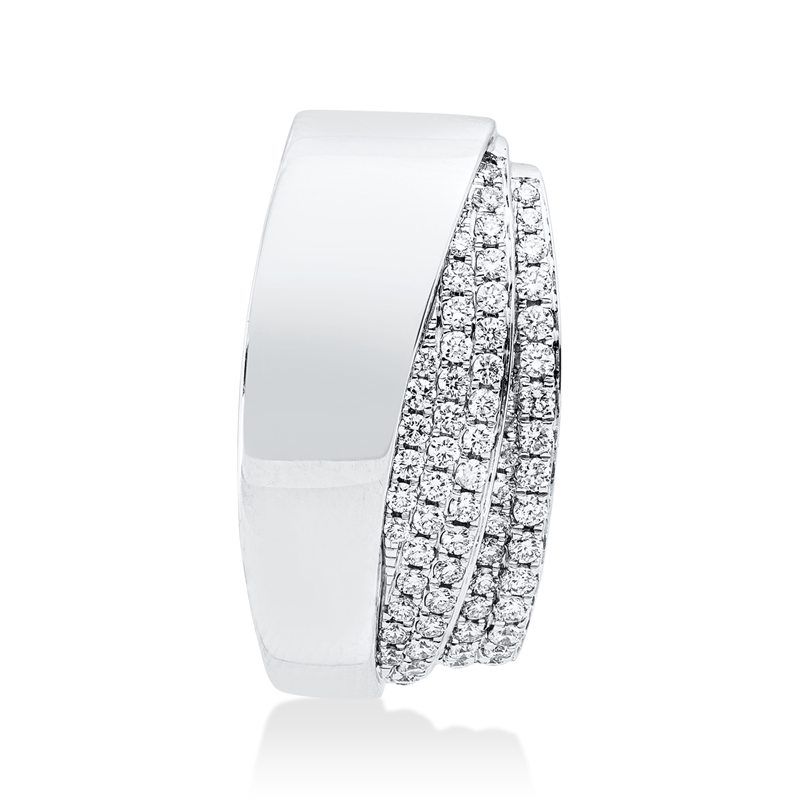 Image 90008589 - Anhänger 18 kt WG, 68 Brillanten 0,45 ct, TW-vsi, H:23,1 mm, B:12,3 mm, S:8,0 ...